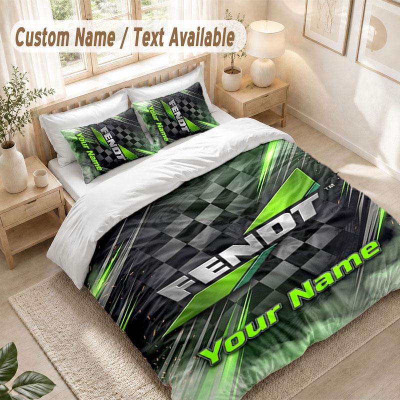 Custom Name Bedding Set 3 PiecesFendt Print Duvet Cover + 2 Pillowcases Soft Bed Decor