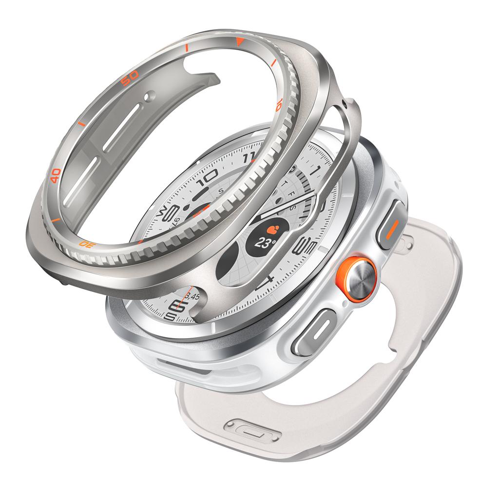 Metall-Schutzhülle für Samsung Galaxy Watch Ultra 2025 47mm PC & Legierung Hartschalenabdeckung für Galaxy Watch 7 Ultra Bumper Zubehör