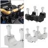 2Pcs Motorcycle CNC Aluminum Handle Bar Riser Mount Bracket Clamp Height Adapter