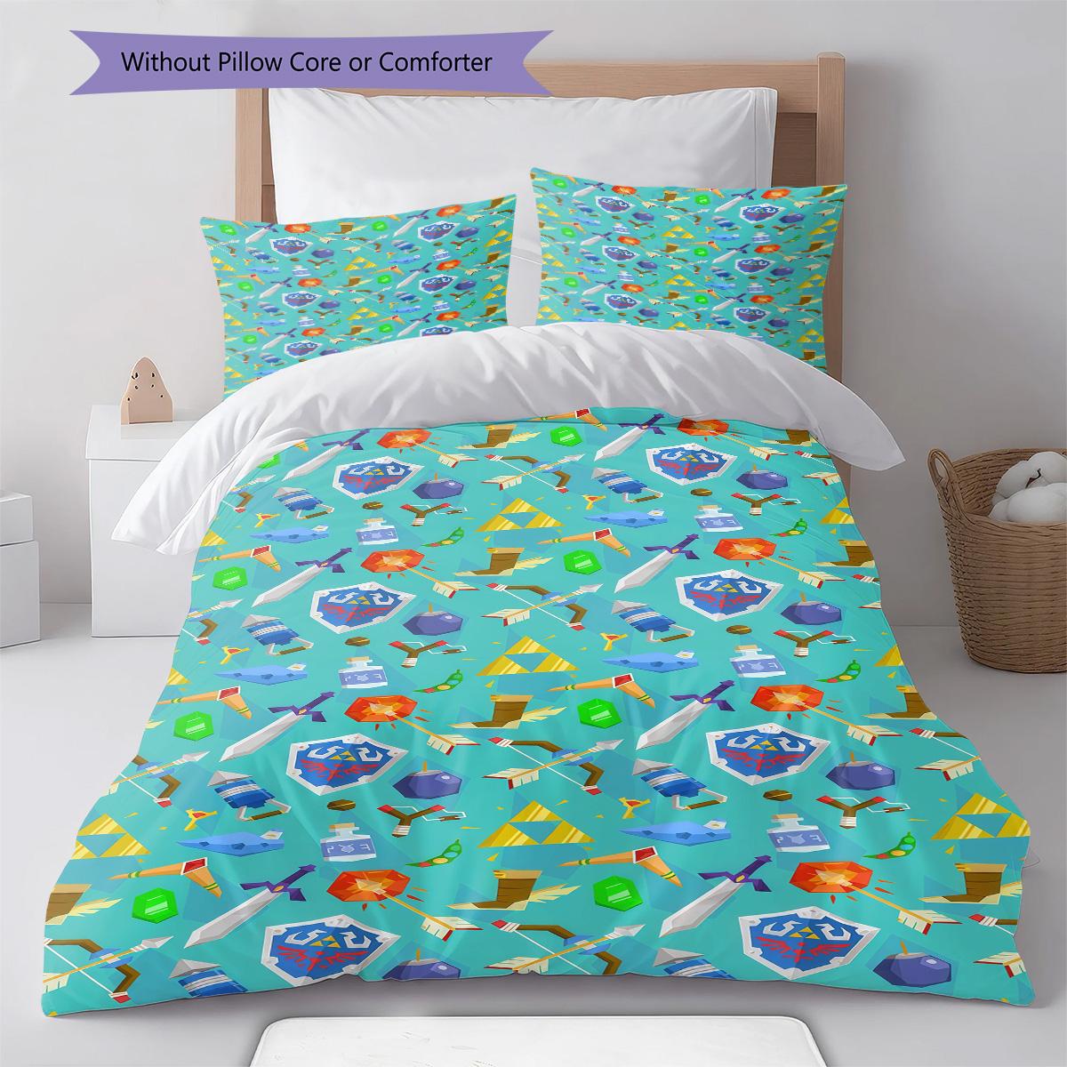 

Action Adventure RugPattern Bedding Quilt Set Quilt Cover Pillowcase Home Decoration Birthday Gift (1 * duvet cover + 2 * pillowcase, without core) 135x200cm