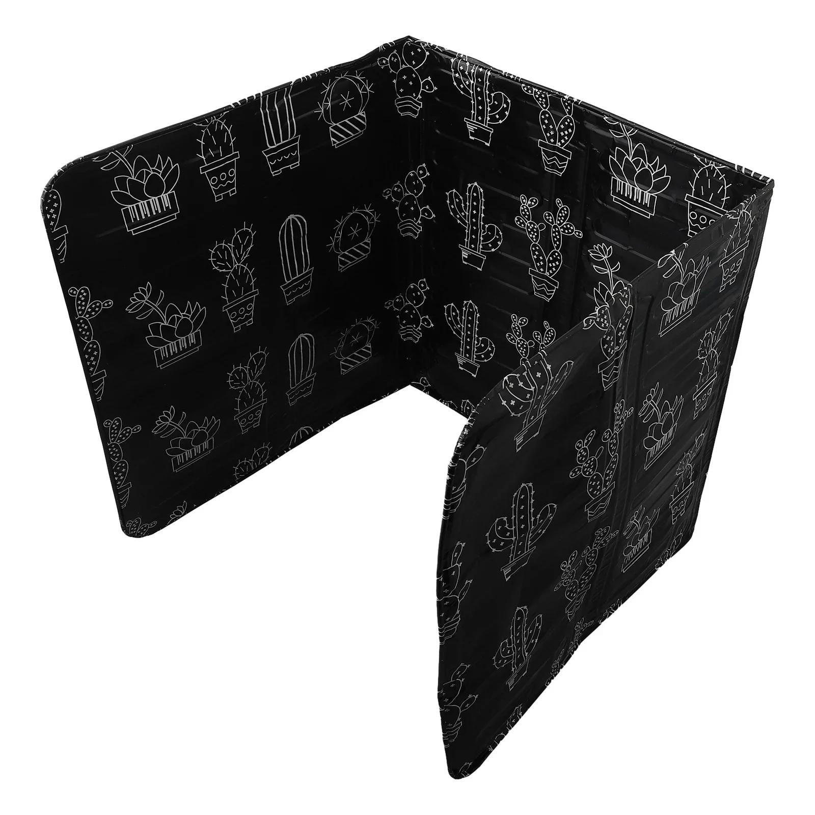 

Складная сковорода из алюминиевой фольги, экран для защиты от брызг масла, кухонная газовая плита, перегородка, кухонные аксессуары для приготовления пищи чёрный