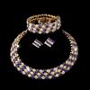 Bridal Wedding Jewelry Bright Diamond Zircon Ring Bracelet Necklace Earrings Four-piece Female
