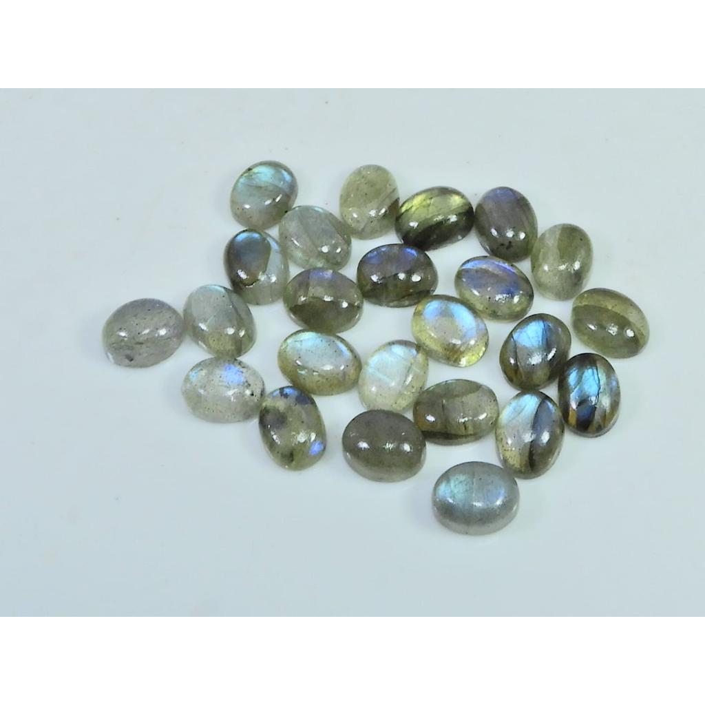 5X7 MM Natural Multi Labradorite Oval Cabochon Loose Gemstone 24Pcs Lot C-1806