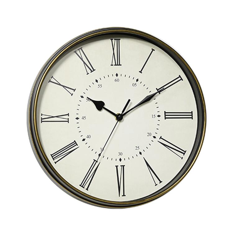 European Classic Luxury Art Deco Retro Vintage Plastic Quartz Analog Wall Clock for Home Decoration