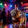 Decantador de Uísque Divertido em Formato de Pugs Vidro Premium Aerador de Bebidas Alcoólicas Para Melhor Oxidação E Sabor Rico Ótimo Para Bares Domésticos