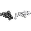 SELECOCO Dice Counter Token Dice 20 Pcs D6 Dice White +1/+1 Black - 1/-1 for 16mm MTG CCG (Plain)