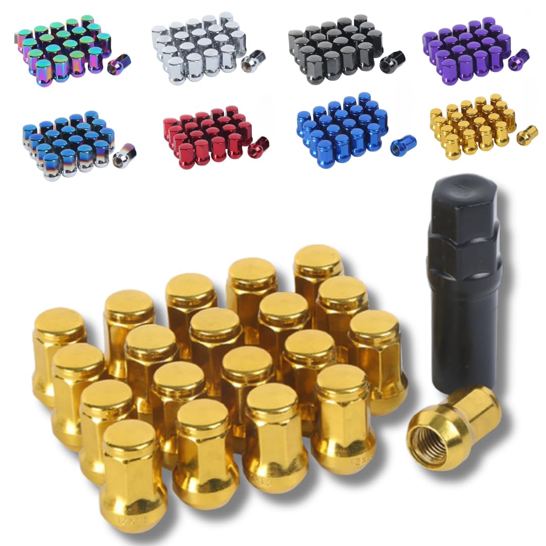 

Комплект секреток для колес Семигранный M12 x с выделенным Доступен в 8 цветах M12 x [MIEONLINE] Гайки, 20, Дизайн, P1.25, Адаптер, (20, Золотой, P1.25) золотой