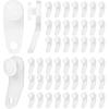 50 Pcs Plastic Curtain Hooks Curtain Roller Curtain Track Gliders White Traverse Rod Slides Curtain Track Glider Hooks Cross-bar Slide Rail