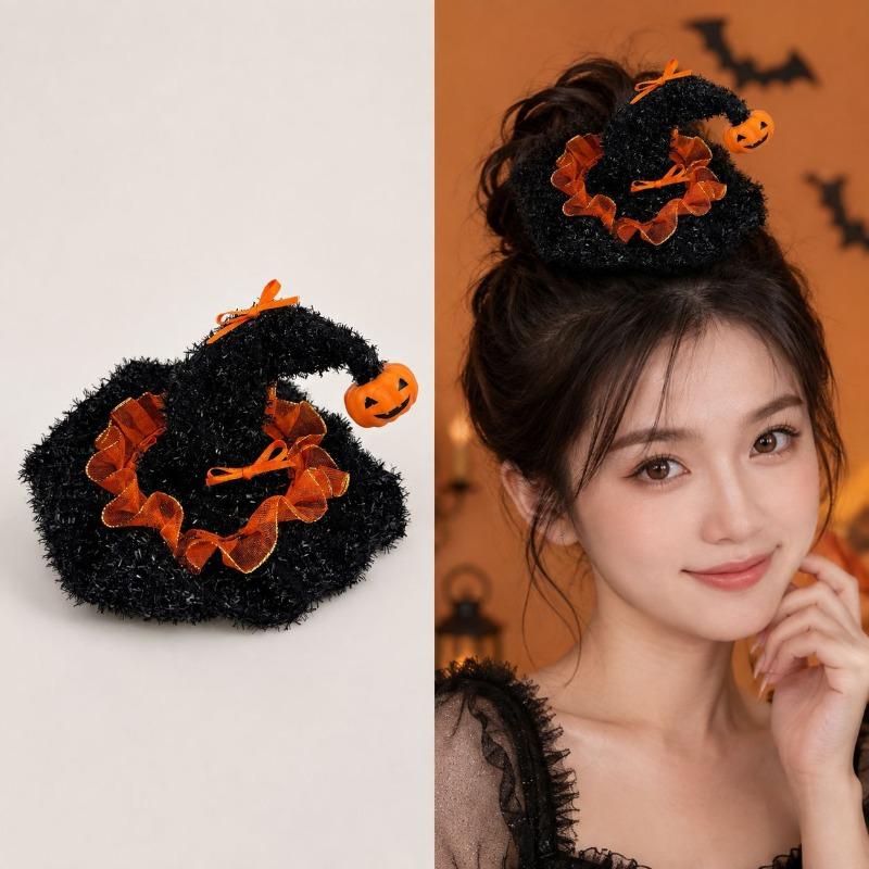 New Halloween hairpin Pumpkin ghost hairpin children adult funny holiday hairpin party headdress