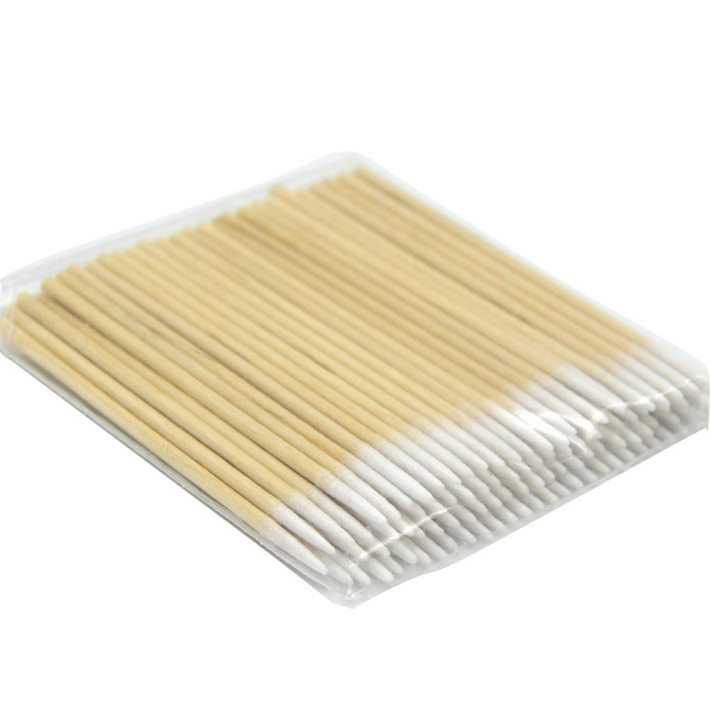 100 Pieces 100X Cotton Swab Single-end Creative Wooden Makeup Tools Professional One-time Beauty Cleaning Rods