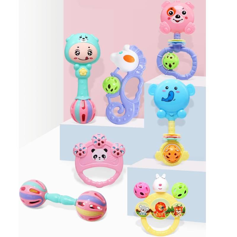 7pcs Eco-friendly Baby Teething Toys Set For 0-6 Months Non-toxic And Safe