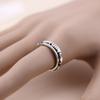 Retro Thai Silver Rotatable Fish Ring for Fashion and Stress Relief