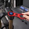Aluminum Alloy Bicycles Fork Cap Wrenches with Two End Openings and Toothed Center Opening for Suspension Fork Maintenance