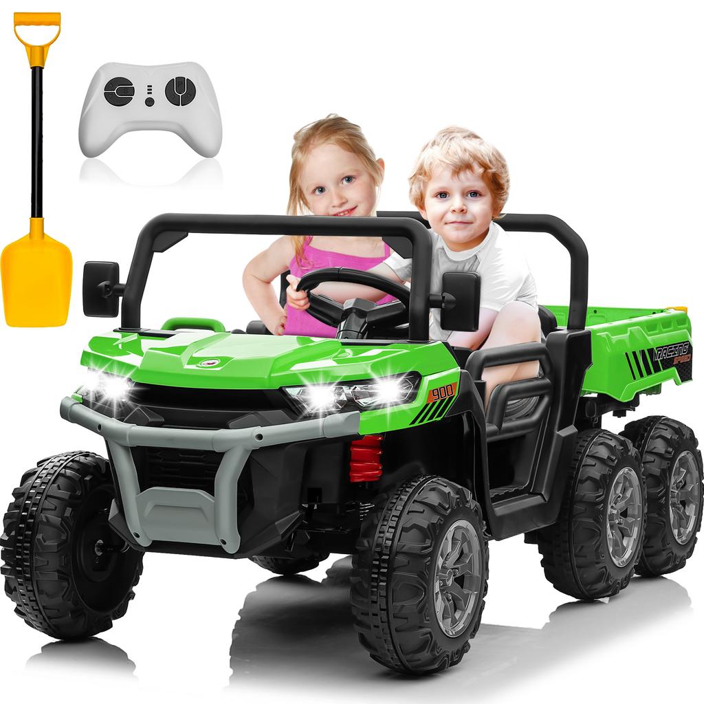 24V Children'S Dual-Seat  Vehicle - 4×75W Powerful Motor, Remote Control/Manual Dual Mode, Wireless Music + Electric Dum