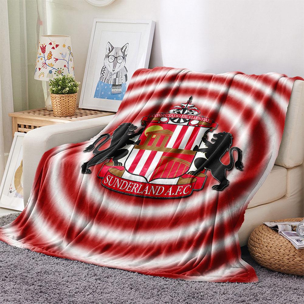 1PC Sunderland A .F Patterned Flannel Blanket Suitable For All Seasons for Home Decor Warmth and Comfort Gifts Holiday Present