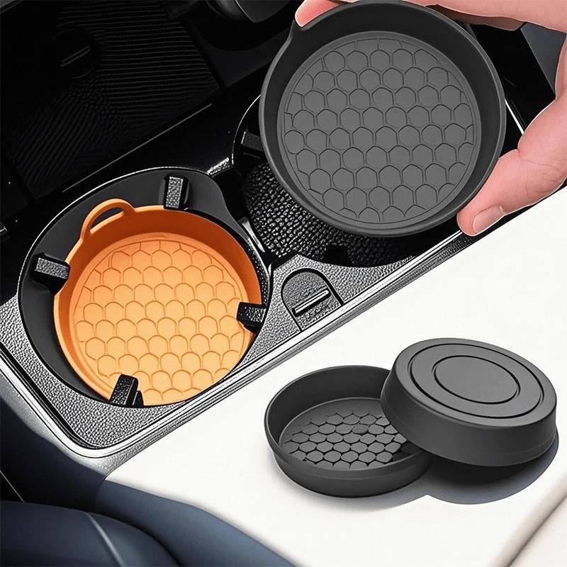2Pcs Silicone Coasters for Car Non-Slip Heat-Resistant Durable Eco-Friendly Spill-Proof Fits Most Cup Holders Cup Holders 5