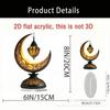 Elegant Crescent Moon and Lantern Tabletop Decoration Celebrating Islamic Ramadan and Eid Al Fitr, Home and Kitchen Decoration