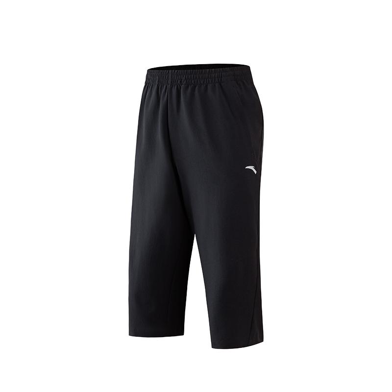 Anta Training Shorts Woven Seven-Point Pants Summer Casual Shorts Men shorts Basic-Black 952627513-3 S