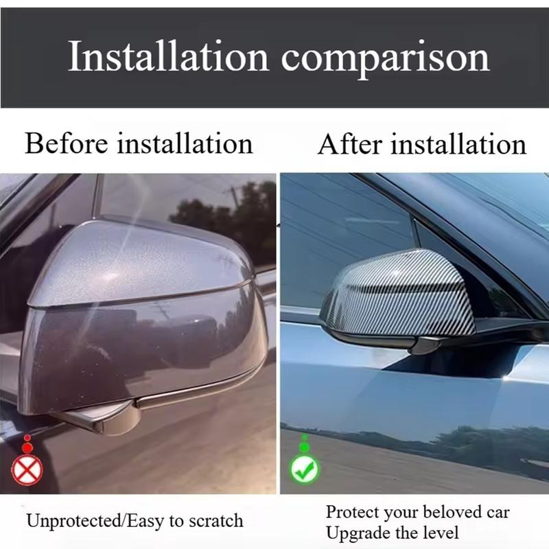 Für Tesla Model Y Juniper 2025+ Auto Rückspiegel Seitenspiegel Abdeckung Flügelkappe Außen Türgehäuse Schale Verkleidung ABS Zubehör