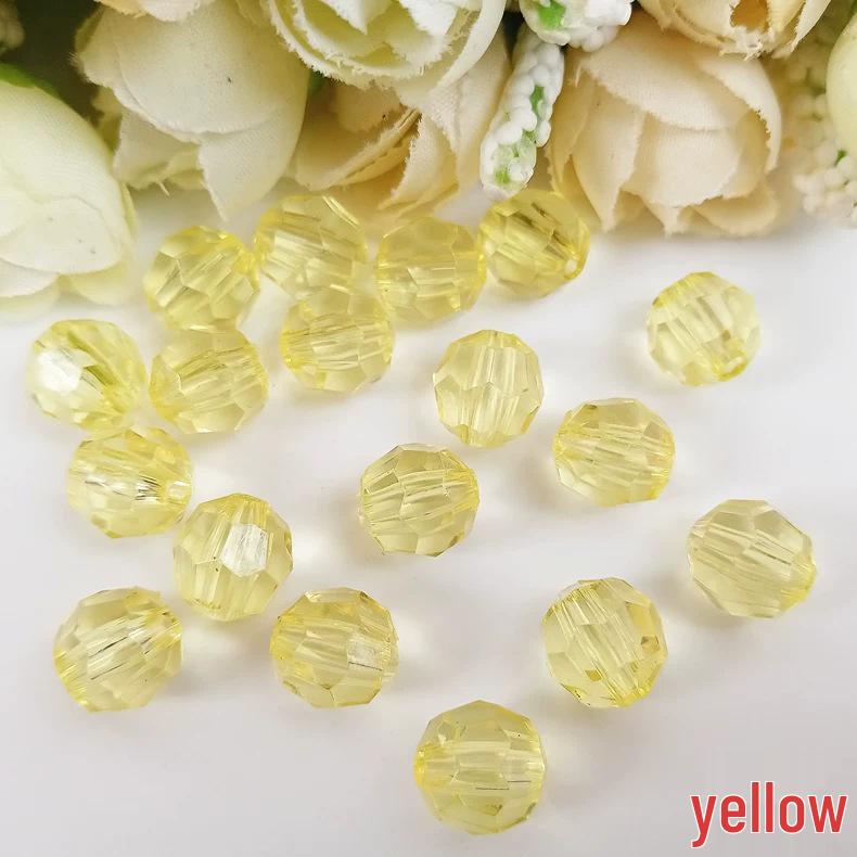 10MM Transparent Acrylic Corner Beads: DIY Handmade Curtain Ornaments, Imitation Crystal and Colored Loose Beading Materials