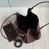 Cross-border First-layer Matte Cowhide Woven Parachute Bag Autumn and Winter Portable Bucket Bag Versatile Shoulder Messenger Women's Bag