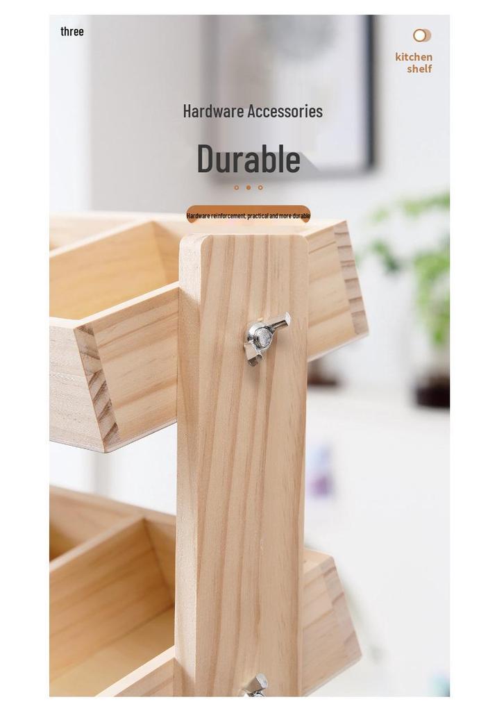 Adjustable Solid Wood Multi-Layer Snack & Toy Storage Shelf
