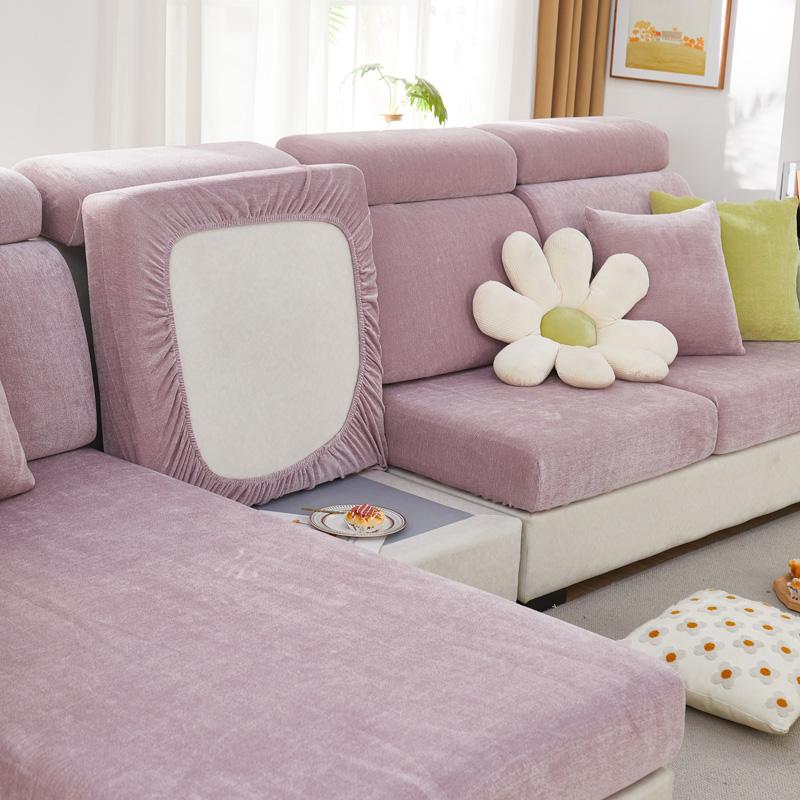Elastic Sofa Chaise Cover Set Lounge for Living Room Cushion Seat Covers Adjustable Couch Armchairs 2 3 Seater Places Slipcovers