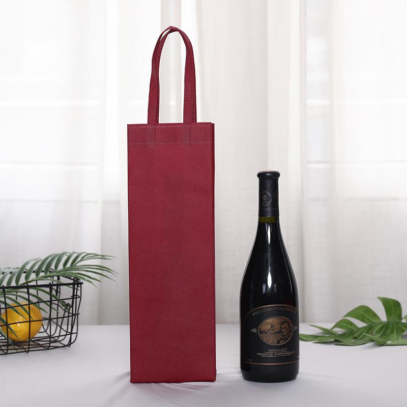 Non Woven Eco-friendly Sack Durable Convenient To Carry At That Time Handheld Red Wine Pocket Vin Rouge Beer Champagne and Wine Packaging Bags 50pcs