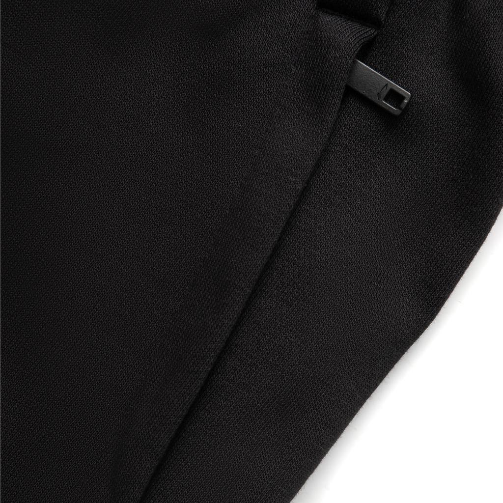 Li Ning Sports Lifestyle Series Casual Simple Solid Color Elastic Knitted Sports Pants Men Bottoms Black AKLVB19-1