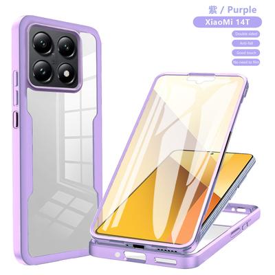 Custodia per telefono a 360 gradi per Xiaomi Mi 14T Pro mi14T Custodia con protezione schermo integrata per Xiaomi 14 Ultra Cover rigida antiurto
