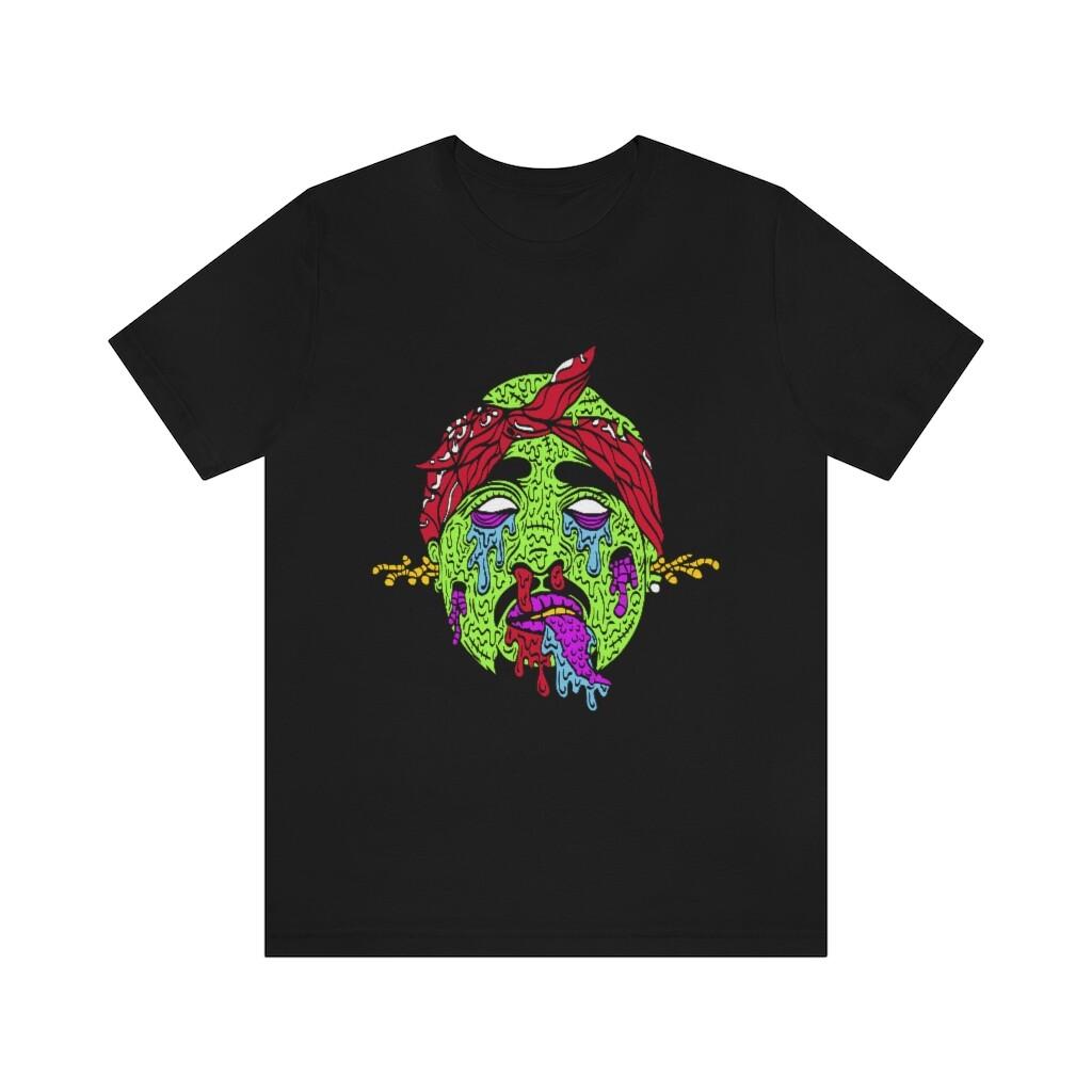 2 Pac Tupac Zombie Colorful Short Sleeve Tee S разноцветный