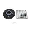 304 Stainless Steel Square Shower Floor Drain High Flow Floor Drain with Flange Removable Grid Cover for Bathroom
