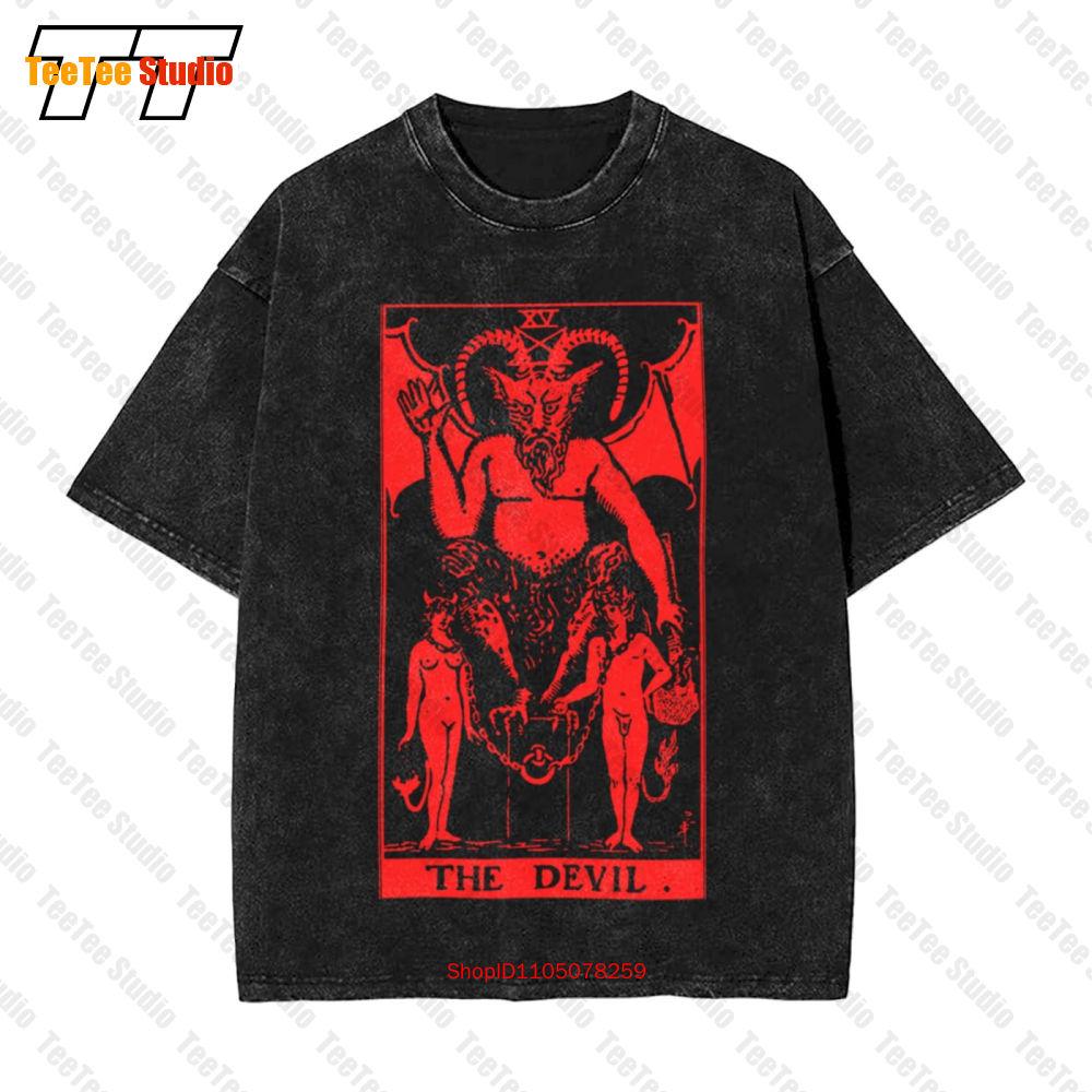 Impact Original The Devil Tarot Card Vintage Oversized TShirt QAGP S