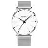 Minimalist Mens Fashion Ultra Thin Watches Simple Men Business Mesh Belt Quartz Wrist Watch Relogio Masculino
