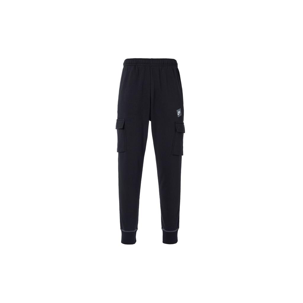 Nike Casual Lace-up Fleece-lined Knit Sweatpants Men Bottoms Black DD6268-010