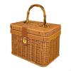 Basket with Lid, Decorative Box, Rustic Suitcase Display Stand, Practical Organizer Made of