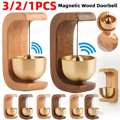 Magnetische Houten Deurbel Klank Houten Windgongen om op te hangen Japanse Stijl Deurbellen Decoratieve Luide Deurbel Woondecoratie