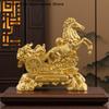 Copper Statue 2026 Year Of The Horse Feng Shui Zodiac Animal Sculpture Fortune Wealth Ornament For Desktop Bookshelf Decorative