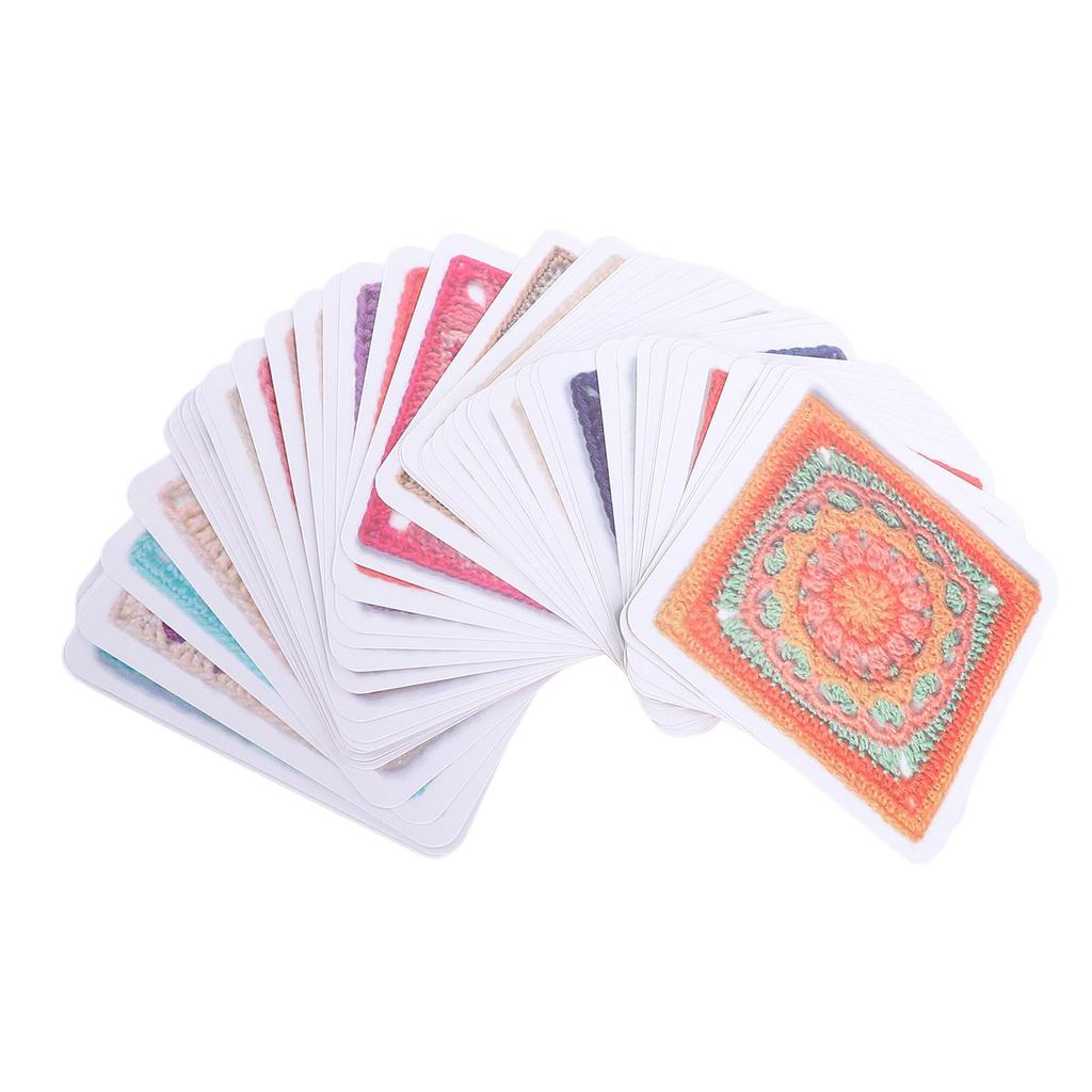 50pcs Crochet Card Deck Crochet Hook Book Crochet Patterns Card Deck for Beginners