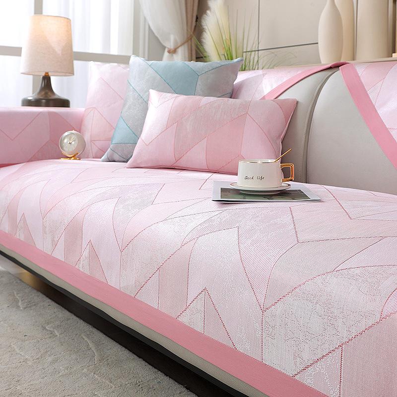 

Подушка для дивана из ледяного шелка, летний стиль, простой нескользящий чехол для дивана, новый коврик, чехол для подушки сиденья 70*70cm