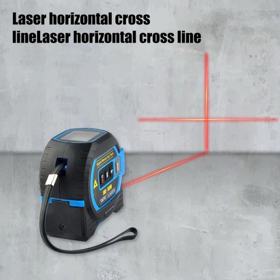 3 in 1 Lasers Tape Measure Digital Measuring Tape with High Precision LCD Display Long