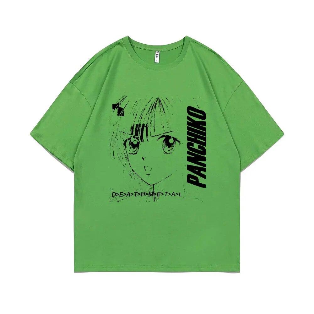 Tricou cu imprimeu cu album Panchiko DEATHMETAL, unisex, pentru femei, hip hop, supradimensionat, pentru bărbați, unisexga, tricou lejer, unisex, casual, din bumbac