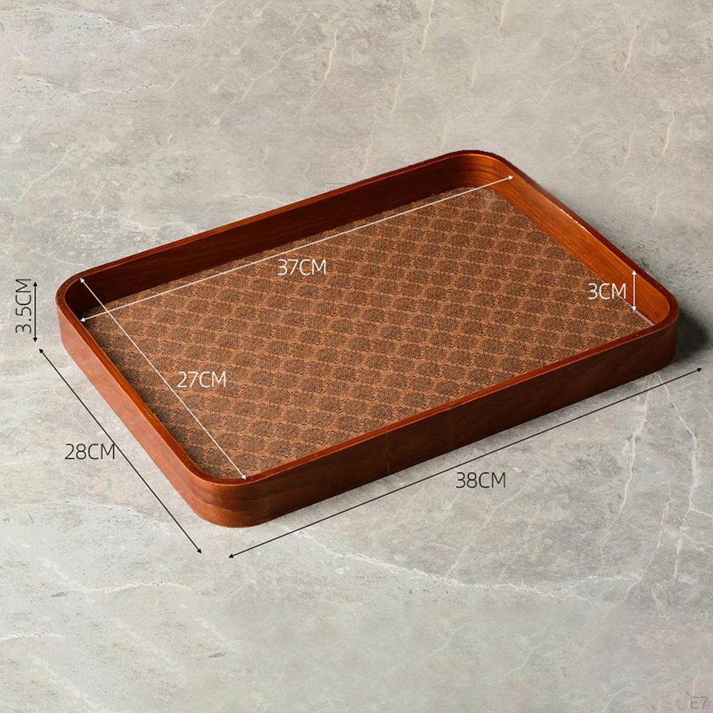 Elegant Wooden Jewelry Display Tray for Dresser Organization