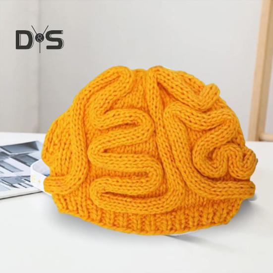Cappello a Cervello Spaventoso Halloween Berretto Lavorato a Maglia Elastico Spesso per Adulti Bambini Skullies Tieniti Caldo all'Aperto Cappellino per Bambini Copricapo Invernale