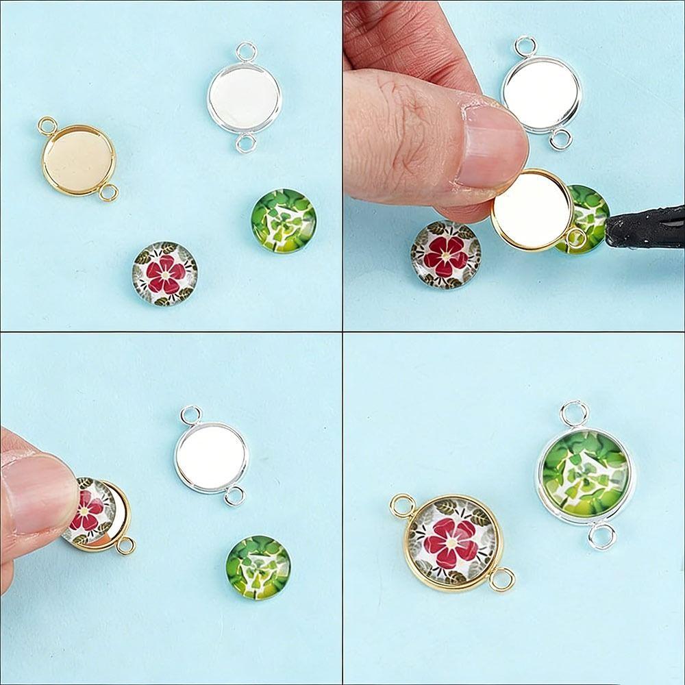 5pcs Blank Pendant Charms Round Blank Pendant Trays Versatile Tray Setting  Jewelry Making