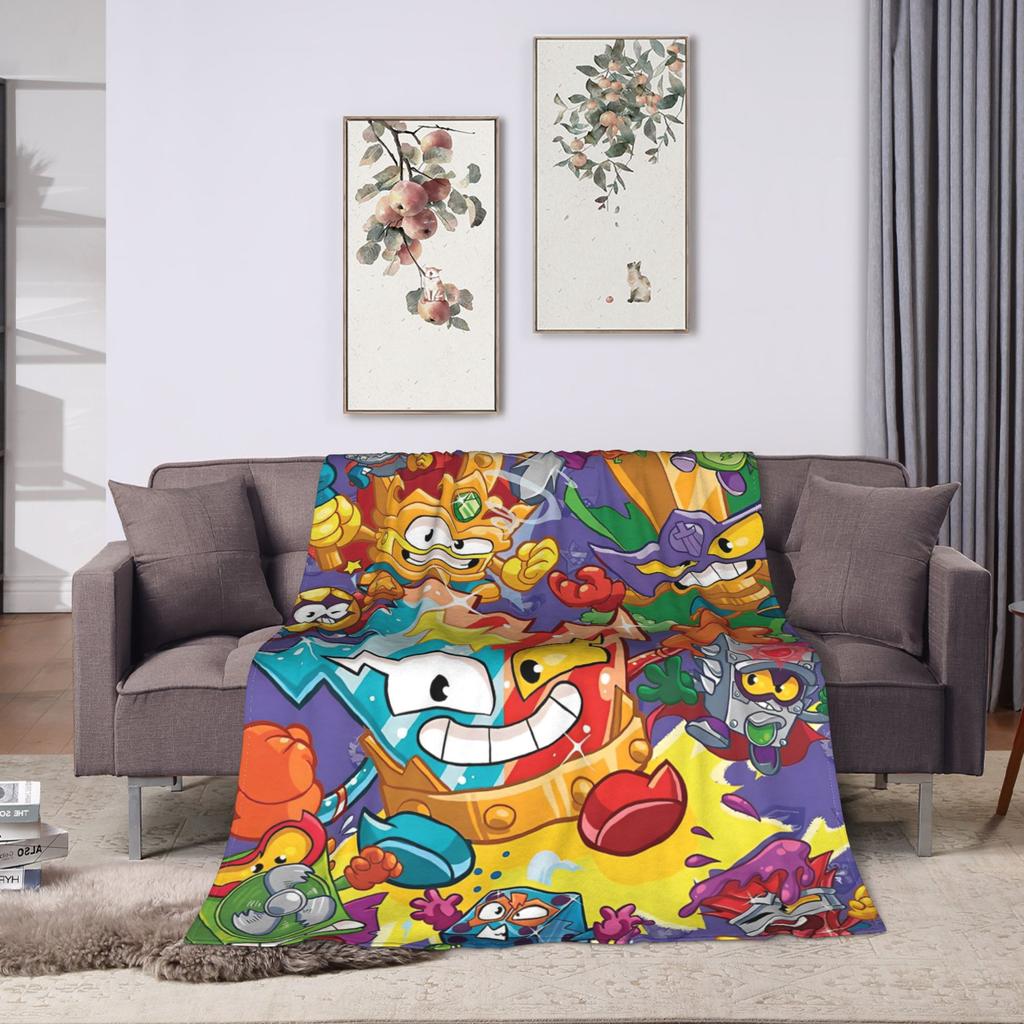 Super Zings Game Blanket Superthing Soft Warm Novelty Plush Bedding Throws For Couch Bed Camping Flannel Bedspread Bed Cover