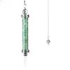 Crystal Stone Quartz Pendulum with Chain Pendant Design Wishing Bottle Pendulum Long Shape Clear Quartz Dowsing Pendulum
