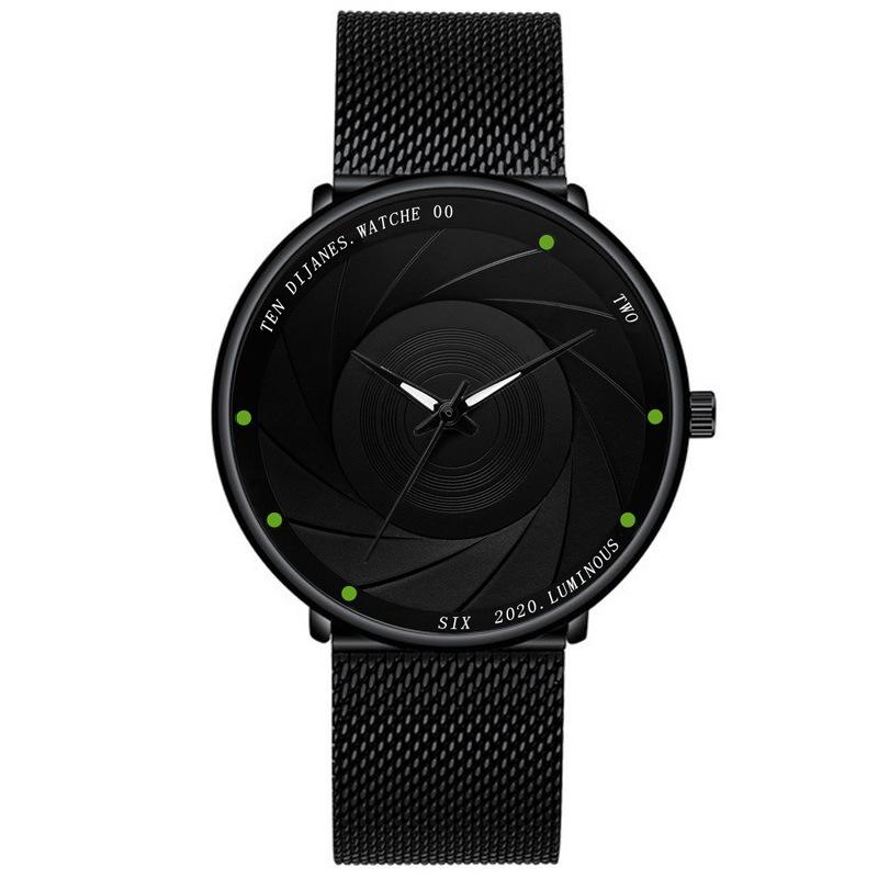 DIJANES Fashion Men's Mesh Watch, Men's Business Belt Quartz Student Watch