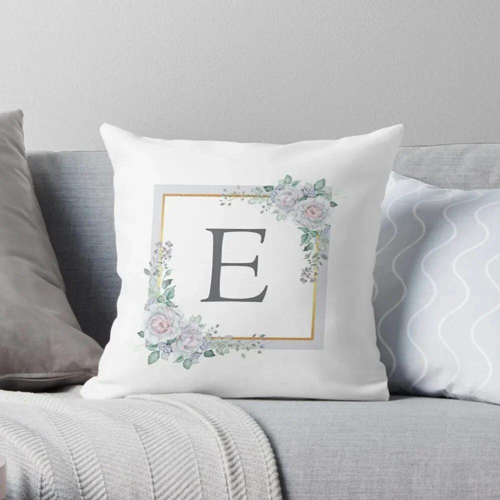 Office Sofa Car Cushion Cover Creative Abstract Letter Flower Print Luxury Home Decoration Pillow Cover