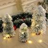 Tower-shaped Tabletop Cedar Snow Spray Christmas Tree Decoration for Hotel and Mall Displays